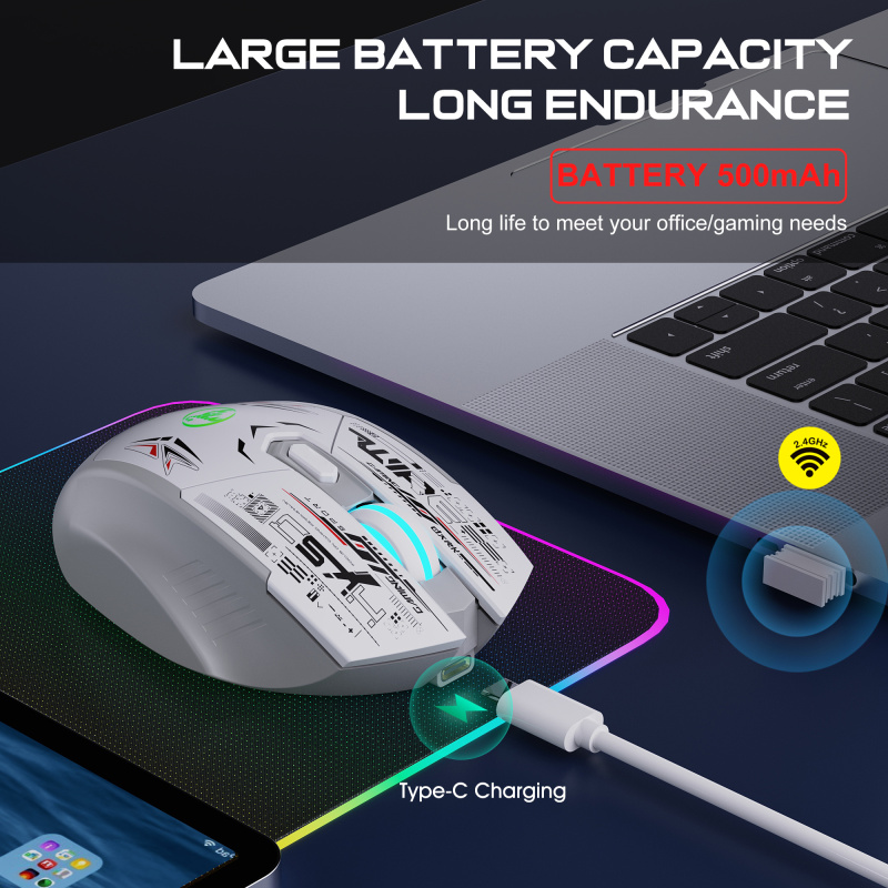 2.4G+BT5.1 Dual-Mode Wireless Mouse